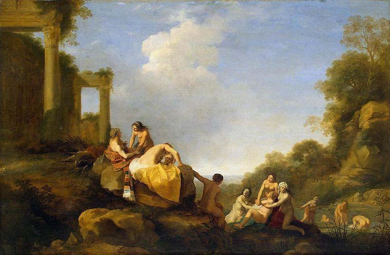 POELENBURGH, Cornelis van Landscape with Diana and Callisto oil painting image